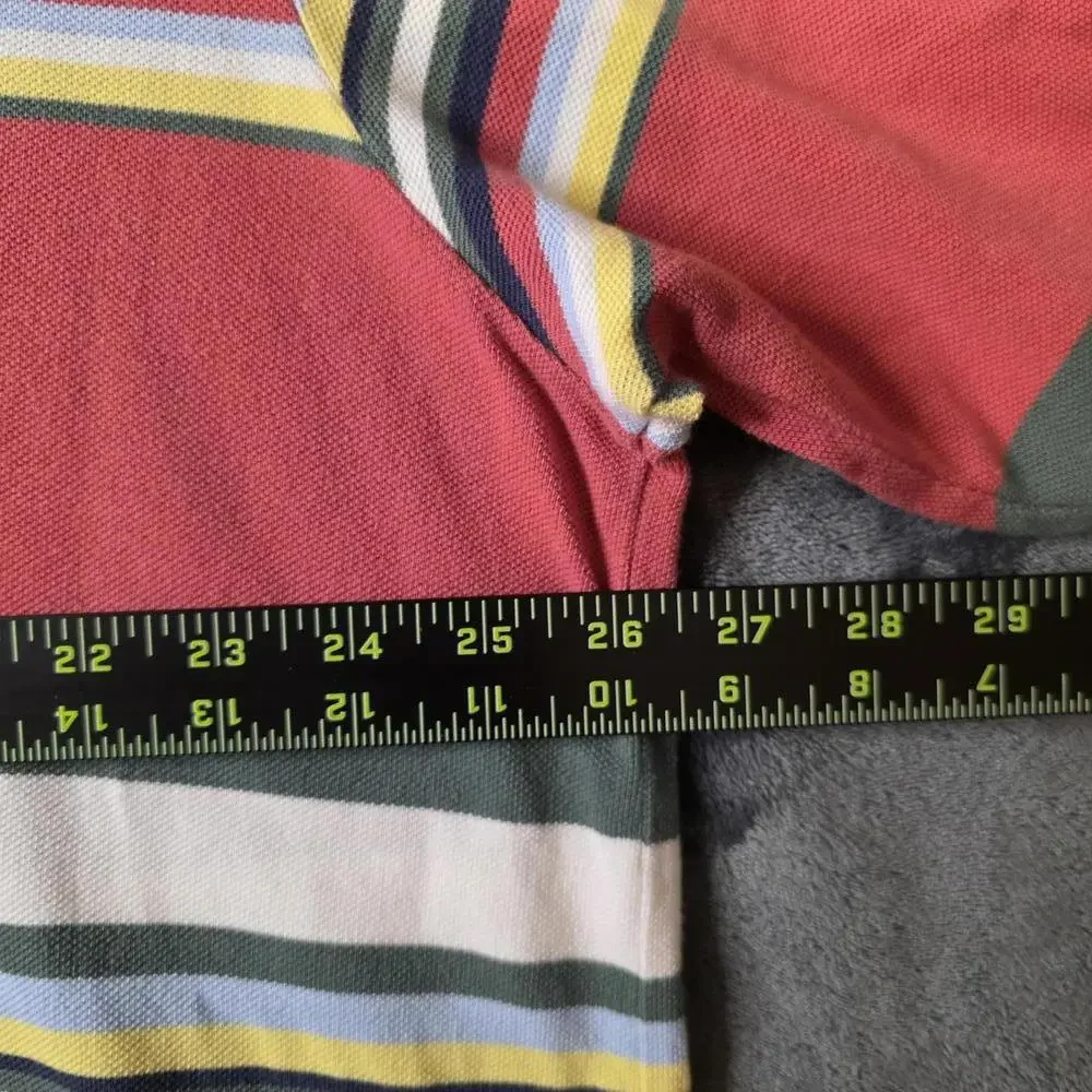 Vintage Polo Ralph Lauren Shirt Men 2XLT Red Green Striped 90s Mall Dad Preppy